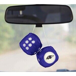 Fanmats 31970 NFL Baltimore Ravens Football Fuzzy Plush Dice